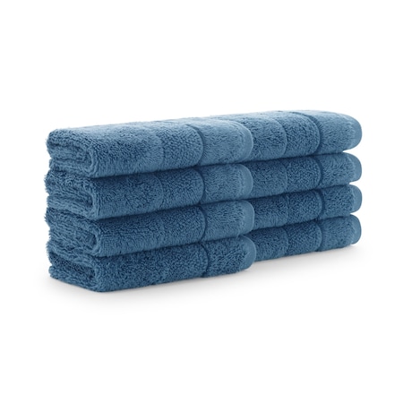 Monarch Brands Turkish Washcloths, 13in x 13in, Solid , Copen Blue, 8PK PNP-WC-TS-1313-1-75-CBL